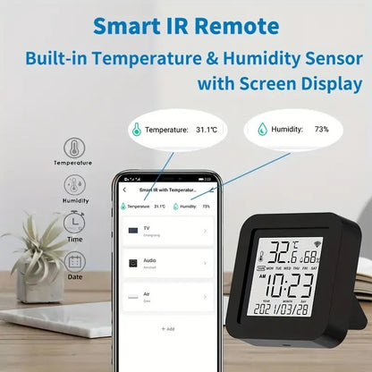 Sensor de Temperatura y Humedad WiFi Inteligente Tuya con Pantalla LCD
