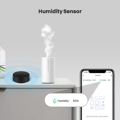 Klavexo, Mando a Distancia Universal IR Tuya Wi-Fi con Sensor de Temperatura y Humedad, Control Remoto por App y Voz (Alexa/Google Assistant)