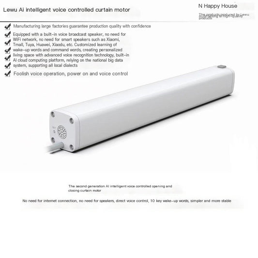 Conjunto de Motor para Cortinas Eléctricas de Hogar Inteligente con Control de Voz
