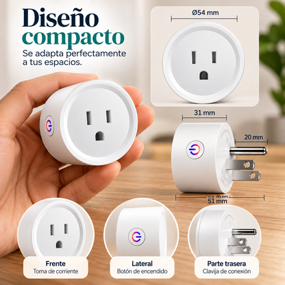 Enchufe Controlado por WiFi con Medidor de Consumo (16A / 20A)